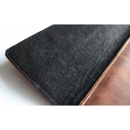 Bőr tok LURESKO CLAYER XL2 GKL táblagéphez 249 x 181 x 9mm (barna vintage fehér cérna)