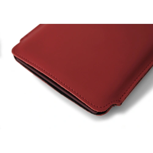 Leather case LURESKO MASTER S for e-book 162x113x9mm (smooth red)
