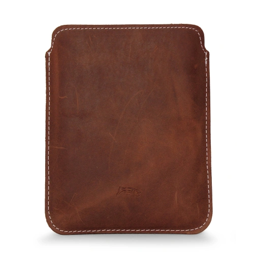 Leather case LURESKO MASTER S for ebook 162x113x9mm (vintage brown white thread)