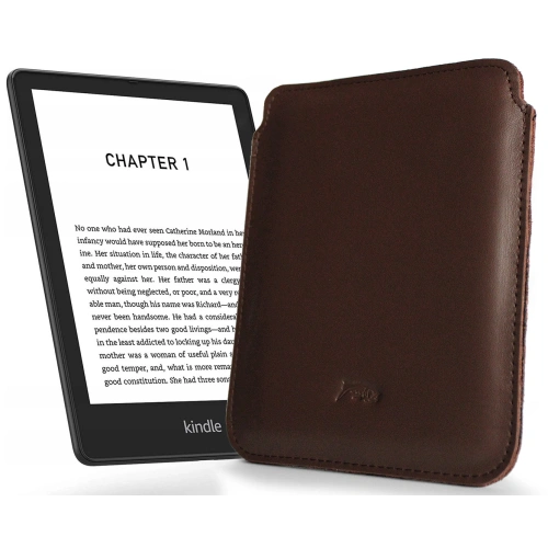 Leather case LURESKO MASTER S for e-book 162x113x9mm (brown smooth)