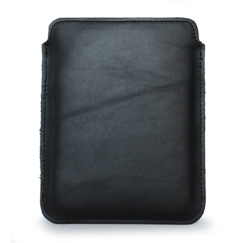 Leather case LURESKO MASTER M for ebook 177x130x9mm (black smooth black thread) (PAP)