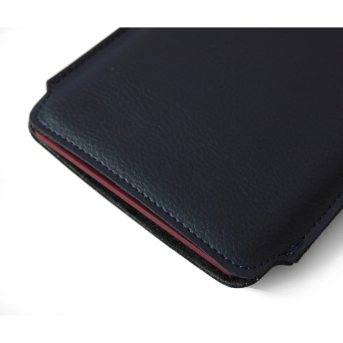 Leather slipcase LURESKO for e-book 162x113x9mm (navy blue)