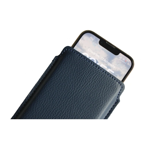 Leather slipcase LURESKO LILNER XXL for ECO phone (blue)