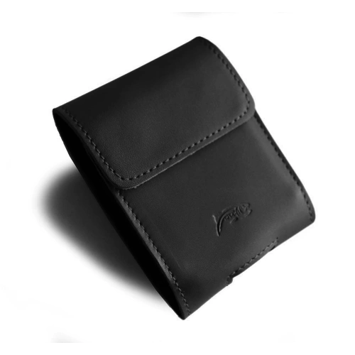 Leather neck case / for belt / for loop LURESKO HECTOR FLIP M for Flip models (black smooth black thread)