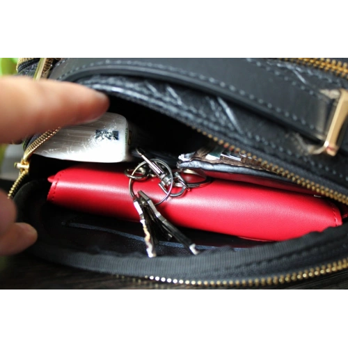 Leather protective case LURESKO ELLA XXL for phone - 170x85x12 / for handbag backpack (red)