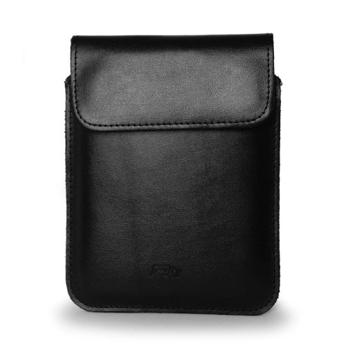 Leather case LURESKO CLAYER S for ebook 162x113x9mm (magnet)(black smooth black thread)