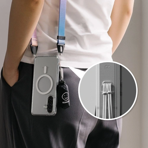 Przezroczyste etui na plecki, doskonale podkreślające design telefonu.