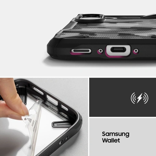 Samsung Galaxy A36/A56 5G w etui Ringke Fusion-X w stylu camo black