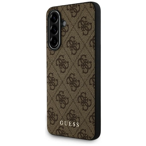 Etui Guess 4G Metal Gold Logo w brązowym kolorze, idealne dla Samsung Galaxy A56.