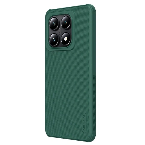 Nillkin Super Frosted Shield Pro case in deep green, perfect for Xiaomi 14T Pro phone.