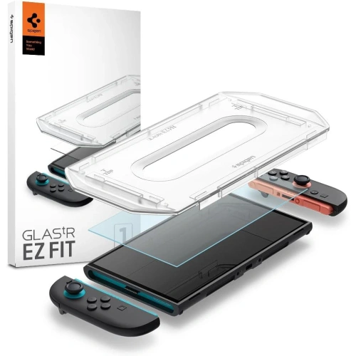 Szkło hartowane Spigen Glas.tr ez Fit do Nintendo Switch w opakowaniu 2 sztuki