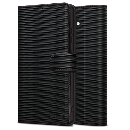 Zbliżenie na etui Tech-Protect Wallet RS, ukazujące detale wykonania z ekologicznej skóry.