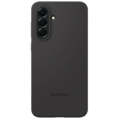 Etui Samsung Silicone w kolorze czarnym, idealnie dopasowane do Galaxy A56, wykonane z trwałego silikonu.