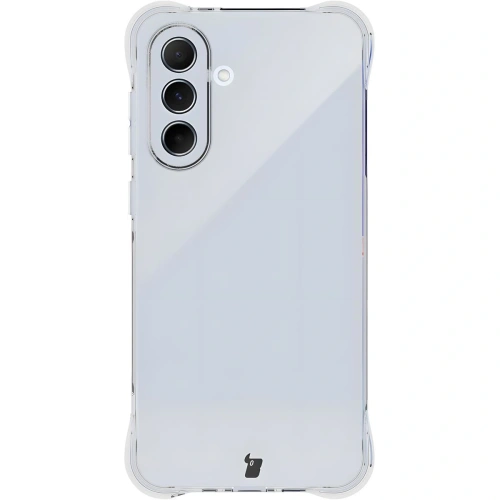 Etui Bizon Case Clear Pack dla Samsung Galaxy A56 5G, przezroczyste, na białym tle.