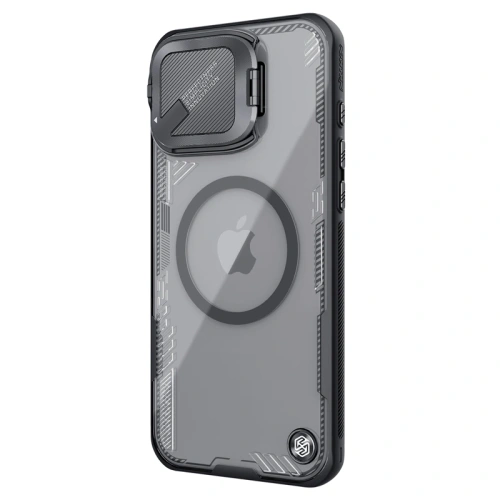 Nillkin Iceblade Prop Magnetic Case in black, perfectly fitted for Apple iPhone 16 Pro Max.