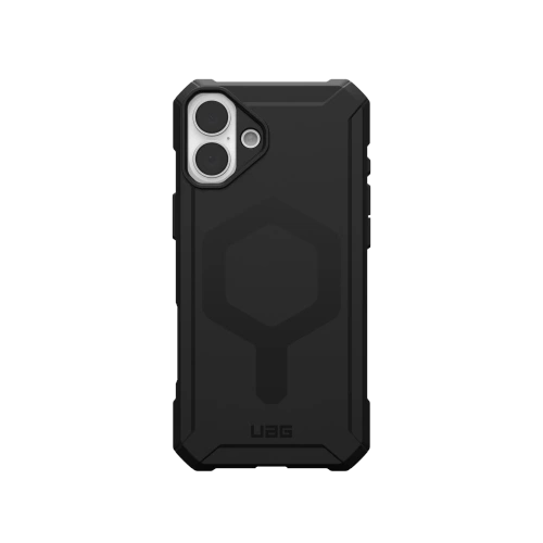 Etui UAG Urban Armor Gear w kolorze czarnym, idealnie dopasowane do Apple iPhone 16 Plus.