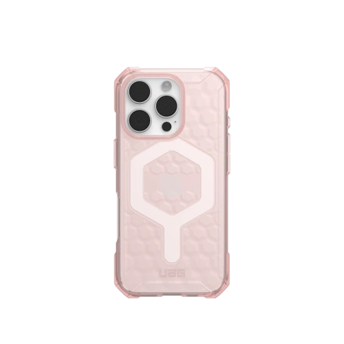 Etui UAG Urban Armor Gear w kolorze r&oacute;żowym, idealnie dopasowane do Apple iPhone 16 Pro.
