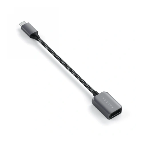 Satechi adapter in a stylish space gray shade, ideal for connecting USB devices.