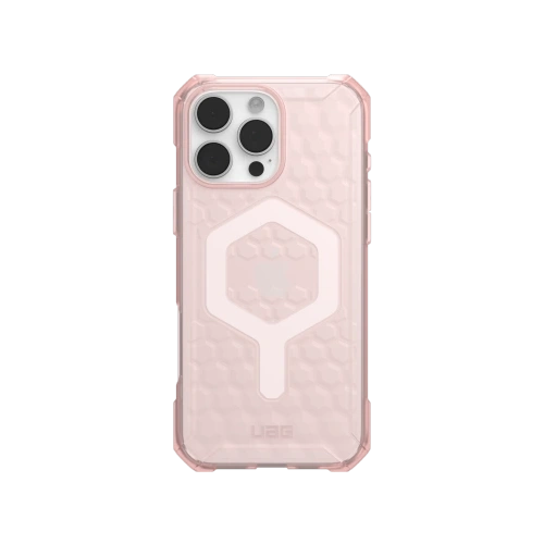 Θήκη UAG Urban Armor Gear σε ροζ χρώμα, ιδανική για iPhone 16 Pro Max με λειτουργία MagSafe.