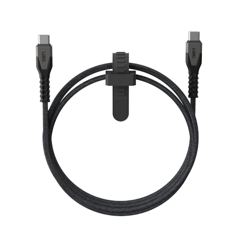 Kabel USB-C / USB-C UAG Urban Armor Gear w kolorze czarnym, o długości 1.5m, idealny do szybkiego ładowania.