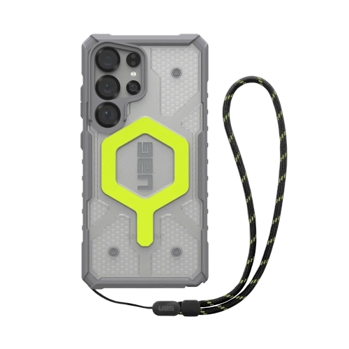 Etui UAG Pathfinder w kolorze przezroczystym, z magnesami MagSafe, idealne do Samsung Galaxy S25 Ultra.