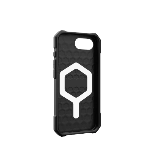 Etui UAG zamontowane na telefonie Apple iPhone 16e, zapewniające styl i ochronę.