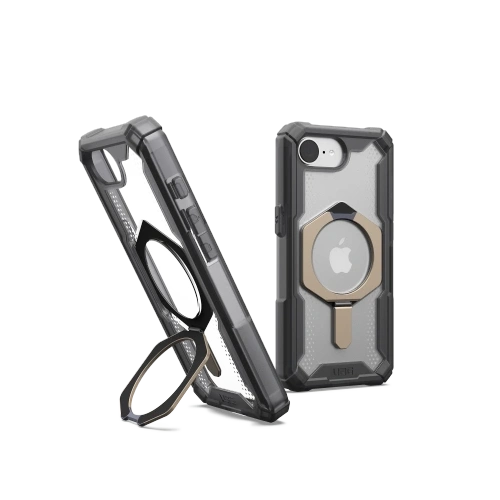 Etui UAG Plasma XTE w kolorze tytanowym, idealne do Apple iPhone 16e z funkcją MagSafe.