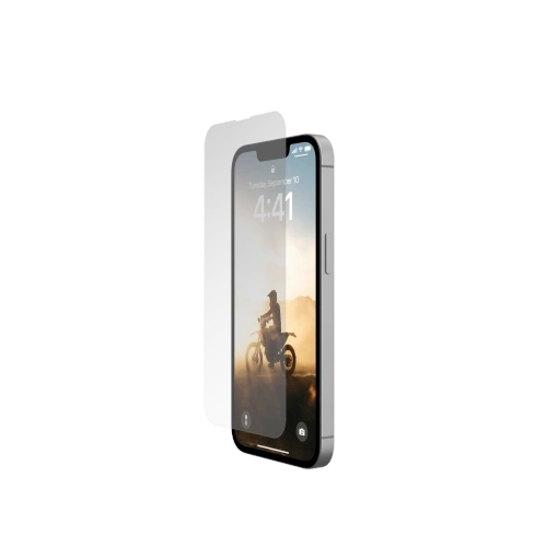 Szkło hartowane UAG Urban Armor Gear Glass Shield dla iPhone 16e, zapewniające ochronę przed zarysowaniami.