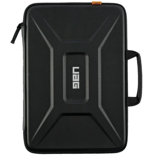 Universal UAG case in black, perfect for protecting 15-inch laptops.
