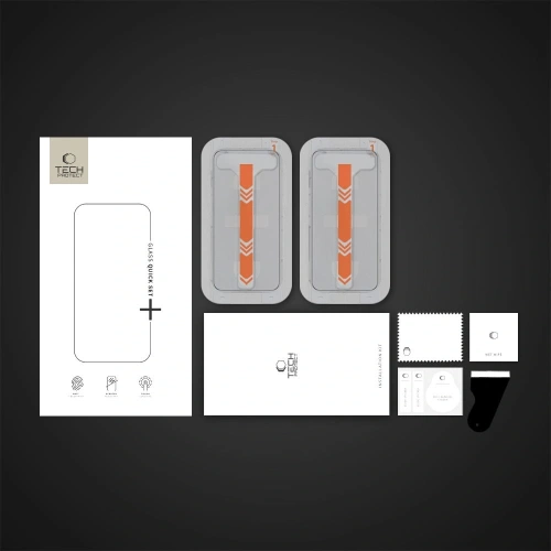 Szkło hartowane Tech-Protect w opakowaniu, gotowe do użycia.