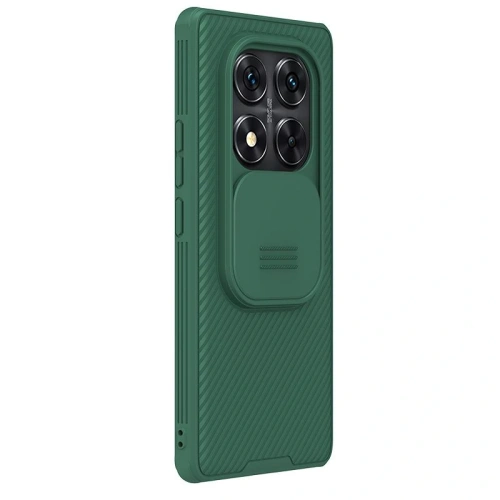 Green Nillkin Camshield Pro case made of polycarbonate, scratch-resistant.