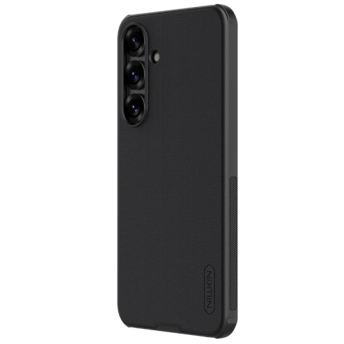 Carcasa Nillkin Super Frosted Shield Pro de culoare neagră, ideală pentru Samsung Galaxy S25.