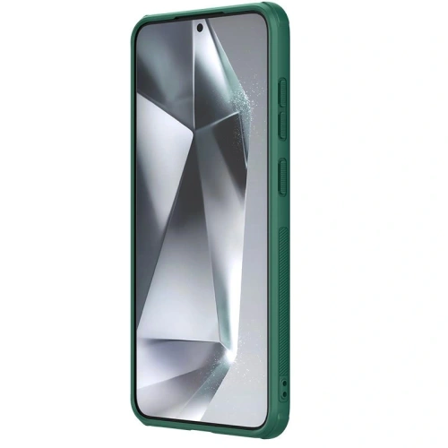 Grüne Nillkin Hülle für das Samsung Galaxy S25+ Plus, die einen stilvollen Look bietet.