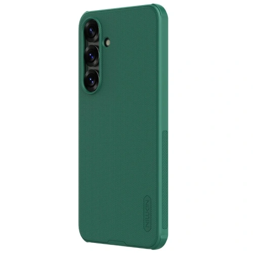 Nillkin Super Frosted Shield Pro case in green, perfect for Samsung Galaxy S25.