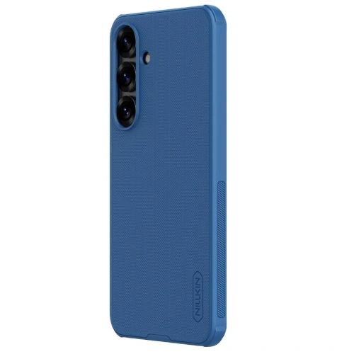 Nillkin Super Frosted Shield Pro case in blue, perfect for Samsung Galaxy S25.