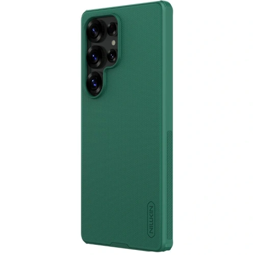 Nillkin Super Frosted Shield Pro case in green color, ideal for Samsung Galaxy S25 Ultra.