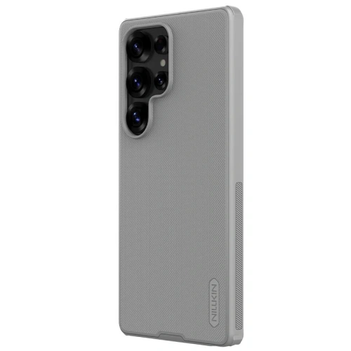Husa Nillkin Super Frosted Shield Pro în gri titan, ideală pentru Samsung Galaxy S25 Ultra.