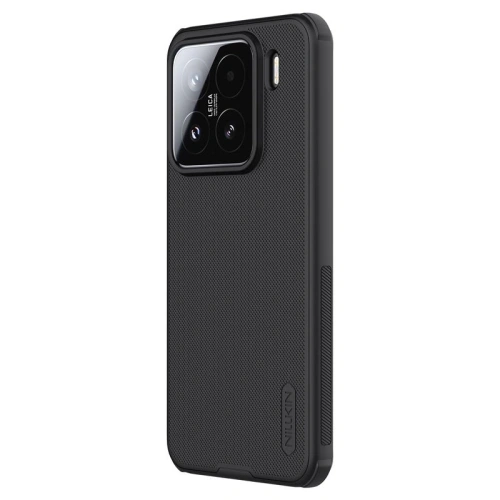Husa Nillkin Super Frosted Shield Pro în culoarea neagră, ideală pentru Xiaomi 15.