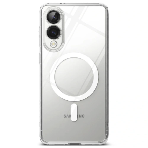 Etui Ringke Fusion zamontowane na Samsung Galaxy S25 Edge w stylowym otoczeniu