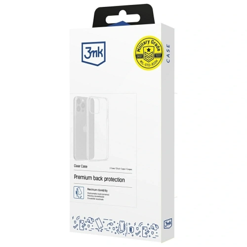 Zbliżenie na etui 3MK Armor Case, pokazujące hybrydowy materiał i precyzyjne wycięcia.