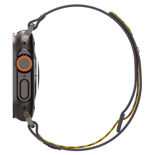 Brățara Spigen Athlex Air montată pe Apple Watch 44mm, prezentând un design modern.
