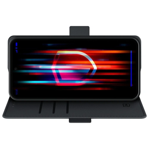 Zamknięta klapka etui 3MK Wallet Case w eleganckim czarnym kolorze