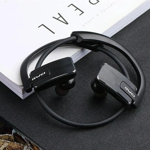 Słuchawki AWEI E1BL Bluetooth 5.3, wygodne i ergonomiczne, idealne na treningi.