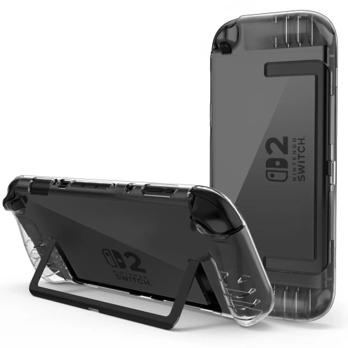 Etui Tech-Protect Flexair Nintendo Switch 2 Clear w przezroczystym kolorze, idealnie dopasowane do konsoli.