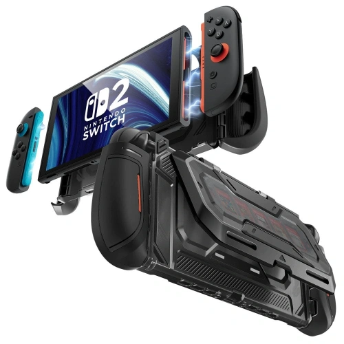 Etui Supcase Titan dla Nintendo Switch 2 w kolorze czarnym, idealne do ochrony konsoli.