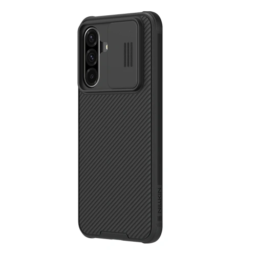 Nillkin Camshield Pro case in black, perfectly matched to Samsung A26 5G.