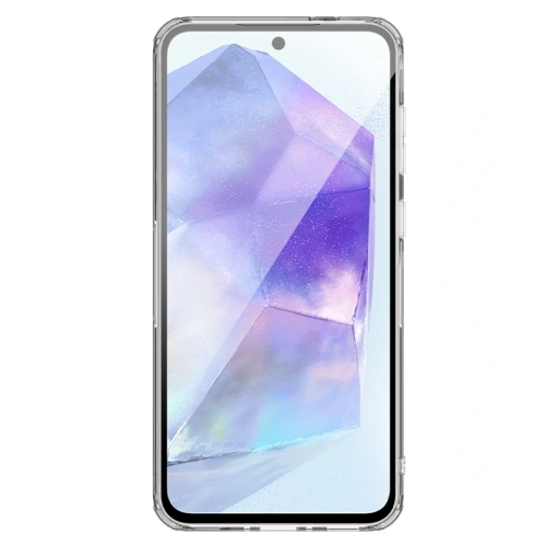 Etui Nillkin Nature Pro zamontowane na telefonie Samsung A56 5G, prezentujące minimalistyczny design.