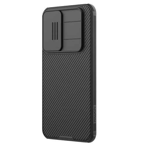 Etui Nillkin Camshield Pro in schwarz, perfekt angepasst an das Modell Samsung A36 5G.