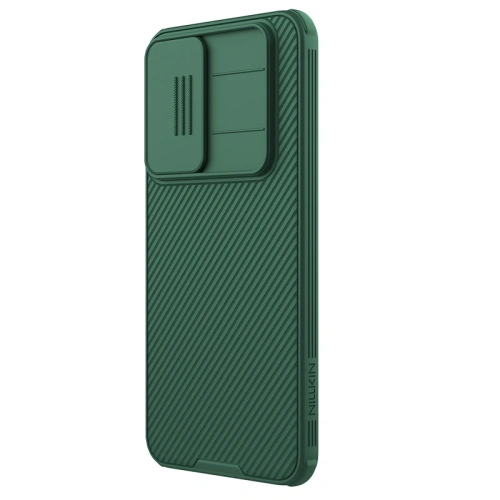 Nillkin Camshield Pro case in green color, perfectly fitted to Samsung A36 5G.