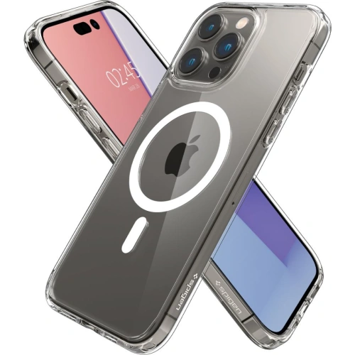 Etui Spigen Ultra Hybrid MagSafe na iPhone 14 Pro, prezentujące elegancki design